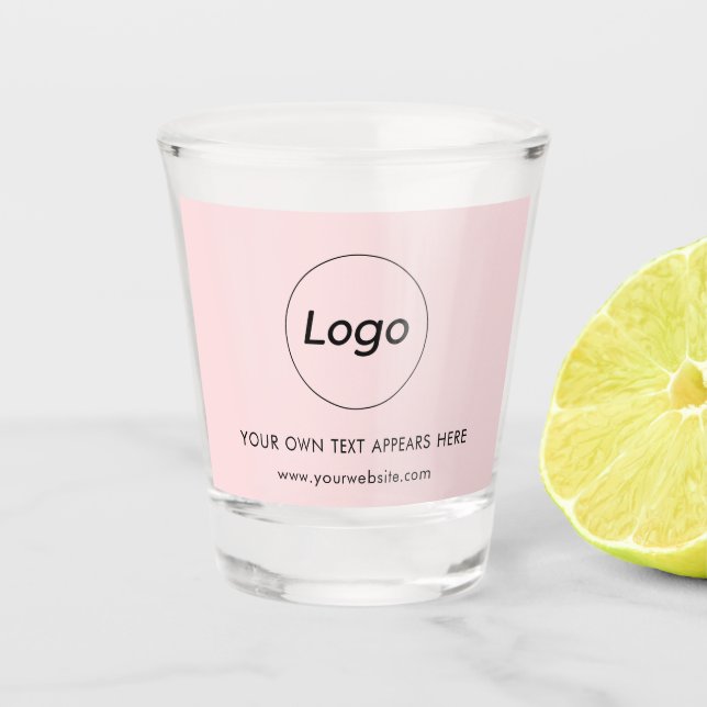 Verre A Shot Entreprise Professionnelle Logo Entreprise Rose (Devant)