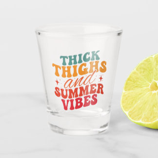 Verre A Shot Épais cuisses et Vibes d'été Plage