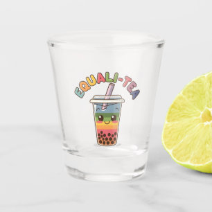 Verre A Shot Equali-Thé Drôle Bubble Tea LGBTQ Mois des Fiertés