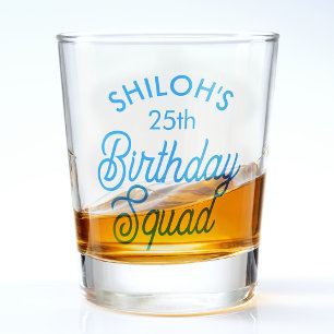 Verre A Shot Équipe d'anniversaire personnalisée