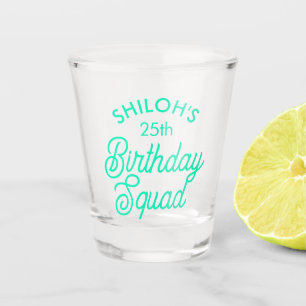 Verre A Shot Équipe d'anniversaire personnalisée