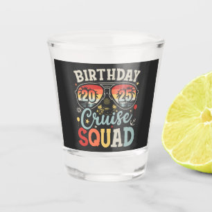 Verre A Shot Équipe de croisière d'anniversaire 2025 tenue de f