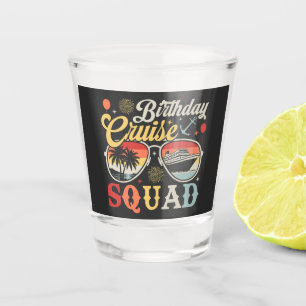 Verre A Shot Équipe de croisière d'anniversaire Groupe de corre
