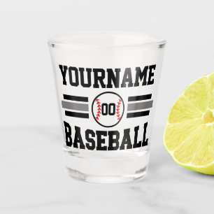 Verre A Shot Équipe de joueurs de baseball rétro personnalisés 