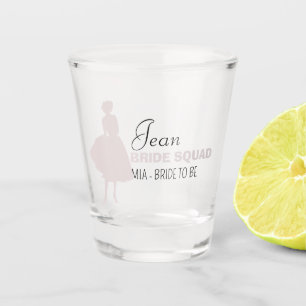 Verre A Shot Équipe de mariées Bridesmaid Chaud Rose Bachelor