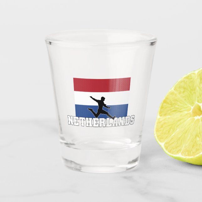 Verre A Shot Équipe de Pays-Bas de football (Devant)