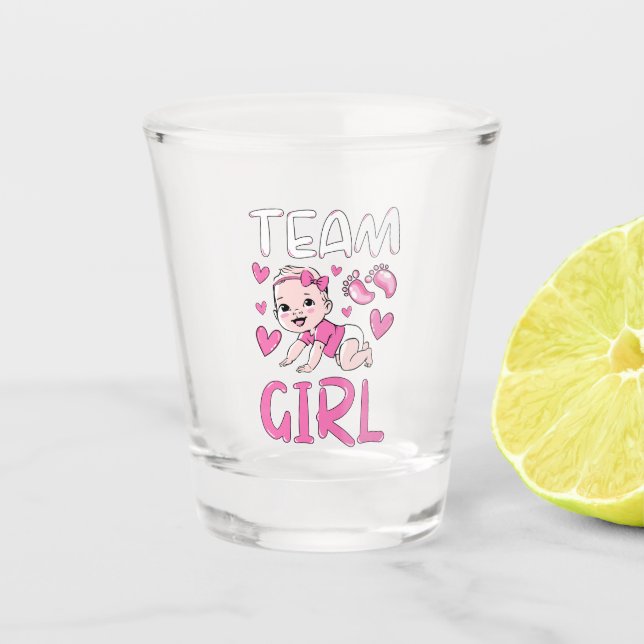 Verre A Shot Équipe de révélation de genre Jeux de filles (Devant)