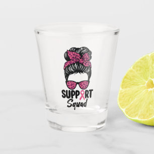Verre A Shot Équipe de soutien Chignon désordonné Rose Guerrièr