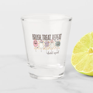 Verre A Shot Équipe dentaire drôle et effrayante Brosse Traite