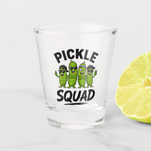 Verre A Shot Équipe des Cornichons Amoureux de Cornichon Drôle