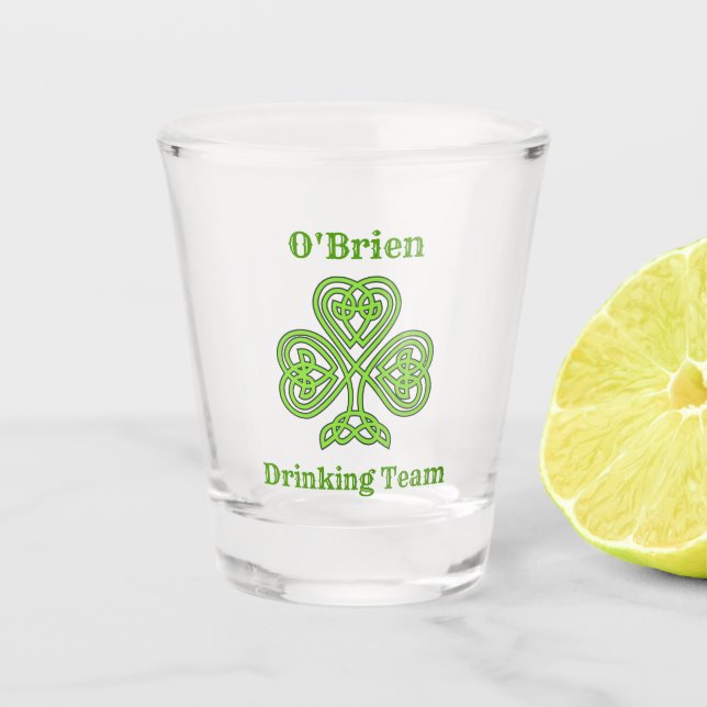 Verre A Shot Équipe d'Irlande de Jour de la Saint Patrick (Devant)