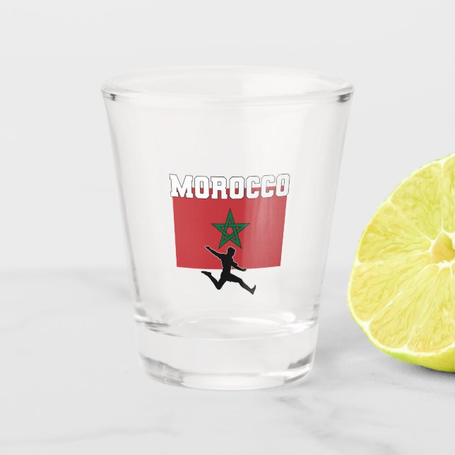 Verre A Shot Équipe du Maroc de football (Devant)