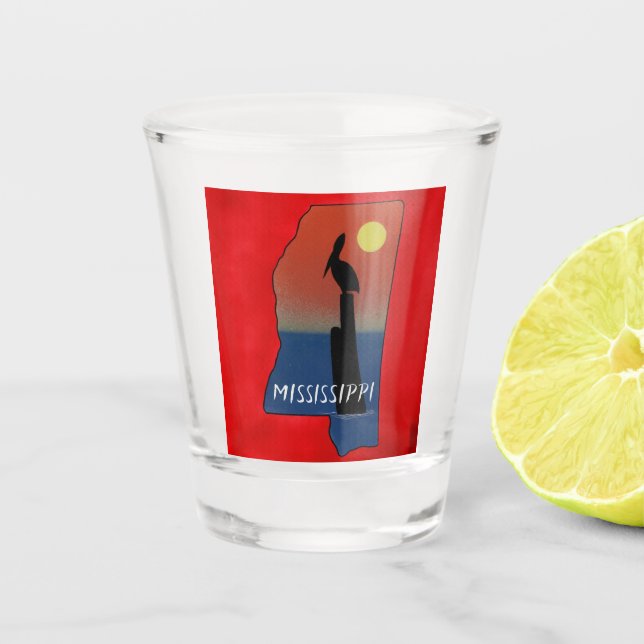 Verre A Shot État du Mississippi (Devant)