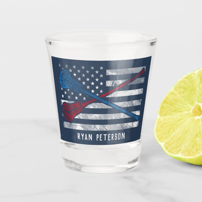 Verre A Shot États-Unis Drapeau Patriot Personnalisé Sports Vin (Devant)