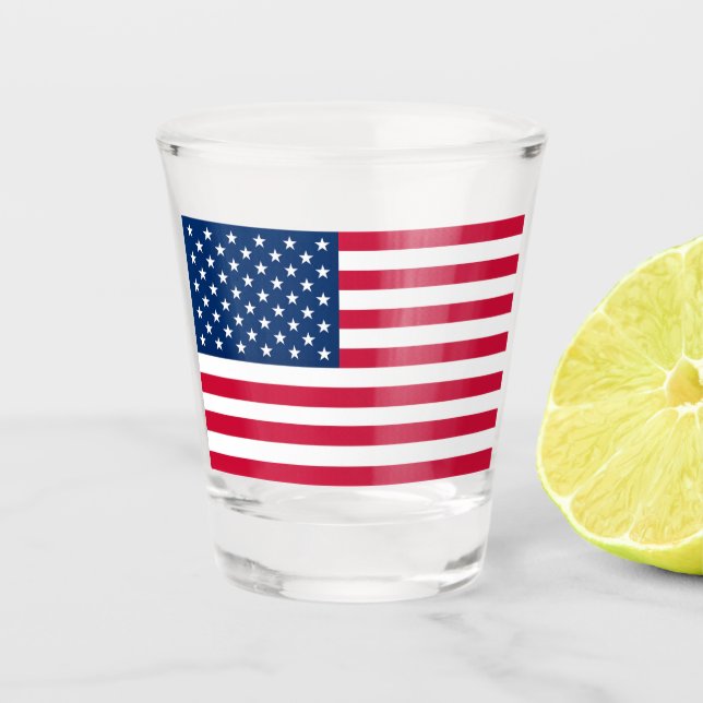 Verre A Shot États-Unis Drapeau Shot Glass cadeau (Devant)