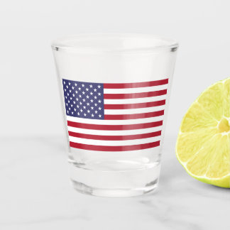 Verre A Shot États-Unis Drapeau Tiré