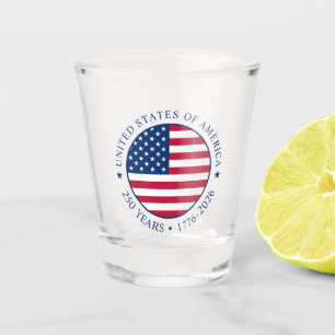 Verre A Shot États-Unis Fête de l'Indépendance du 4 juillet 250