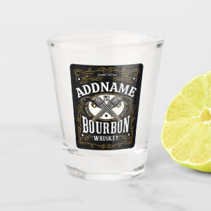 Verre A Shot Étiquette de bourbon personnalisée pour fusils vin