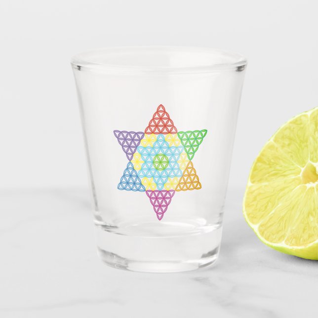 Verre A Shot Étoile Sacrée - Étoile De Vie, 04/3D-CF. (Devant)
