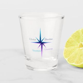 Verre A Shot Everyday Symbols Shot Glass–1.5 oz Small Bar Glass