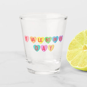 Verre A Shot F LA SAINT-VALENTIN - Bannière de cœurs de bonbons