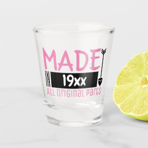 Verre A Shot Fabriqué DO-IT-YOURSELF année de naissance toute