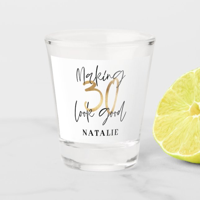 Verre A Shot Faire paraître 30 belles fêtes d'anniversaire en o (Devant)