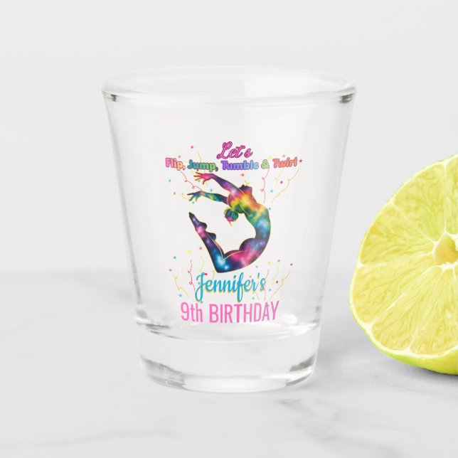 Verre A Shot Faisons des sauts, des flips, des culbutes et des  (Devant)