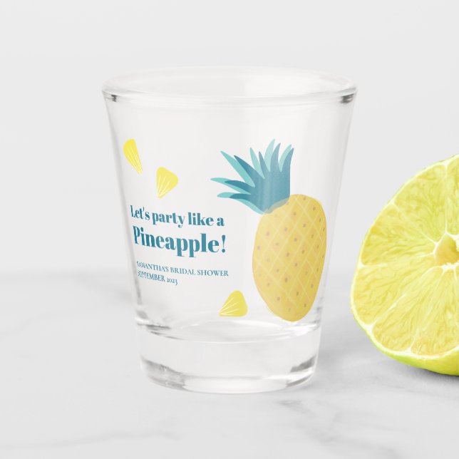 Verre A Shot Faisons la fête comme un ananas (Devant)
