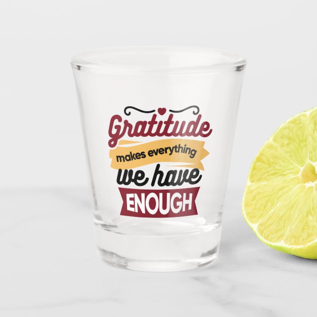 Verre A Shot Faith and Gratitude Artwork – Uplifting Christian  (Devant)