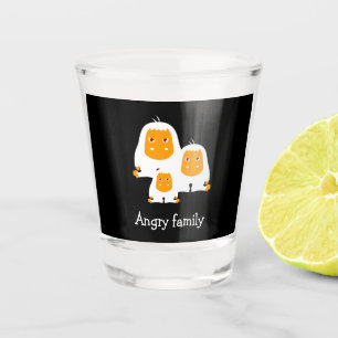Verre A Shot Famille en colère Singes design T-Shirt Bain Mat