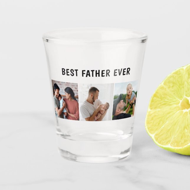 Verre A Shot Father Photo Collage Custom Giant (Devant)