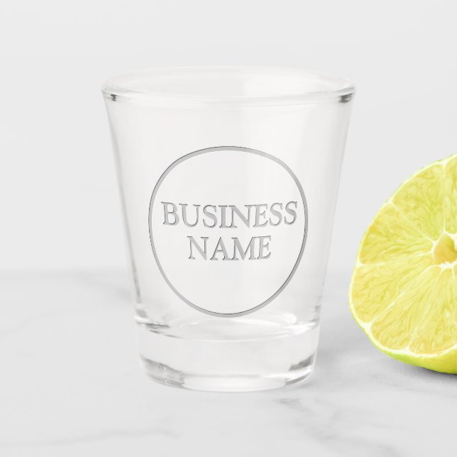 Verre A Shot Faux Engraved Lettering Bar Business Name (Devant)