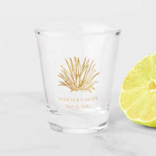 Verre A Shot Faux Gold Agave Wedding Favoriser