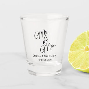 Verre A Shot Faveur de noce de M. et de Mme Personalized