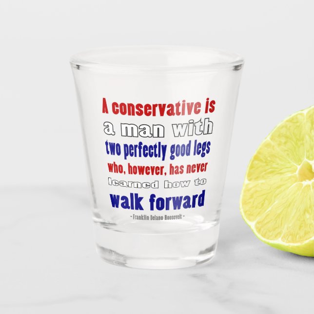 Verre A Shot FDR définit les conservateurs en rouge blanc bleu  (Devant)