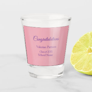 Verre A Shot Félicitations au diplômé ajoutez le nom de l'école