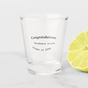 Verre A Shot Félicitations diplômé nom promotion 20XX type w