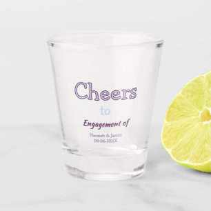 Verre A Shot félicitations pour les fiançailles de nom pastel m