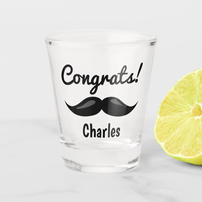 Verre A Shot Félicitations pour sa moustache (Devant)