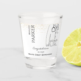 Verre A Shot Félicitations White Coat Ceremony Docteur