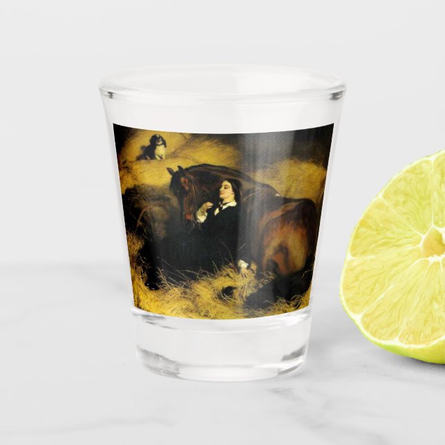 Verre A Shot Femme et Cheval (Devant)