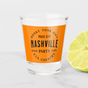 Verre A Shot Fête à Nashville Pays Western Orange