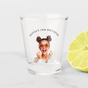 Verre A Shot Fête d'anniversaire de 18 ans avec photo personnal