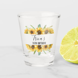 Verre A Shot Fête d'anniversaire de la floraison de tournesol