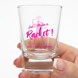Verre A Shot Fête d'anniversaire de tennis Faisons du tapage