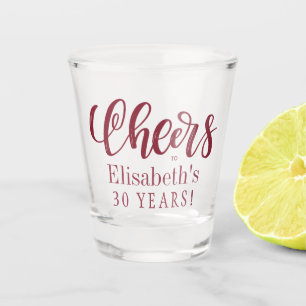 Verre A Shot Fête de 30 ans personnalisée