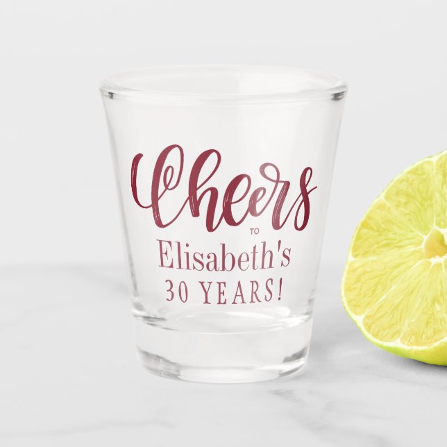 Verre A Shot Fête de 30 ans personnalisée (Devant)