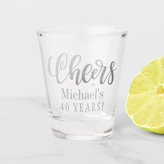 Verre A Shot Fête de 40 ans personnalisée (Devant)
