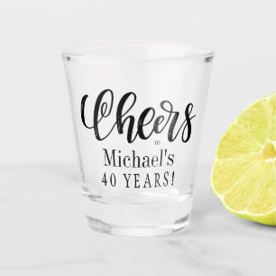 Verre A Shot Fête de 40 ans personnalisée